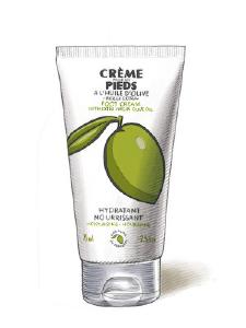 Crème pour les pieds à l'huile d'olive