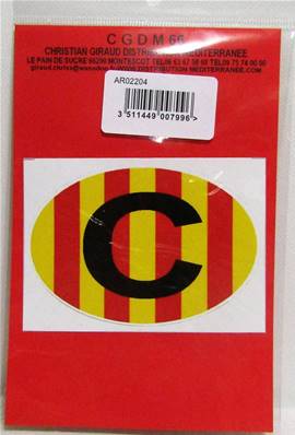 Sticker ovale petit C catalan