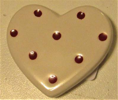 Magnet coeur pois rouge