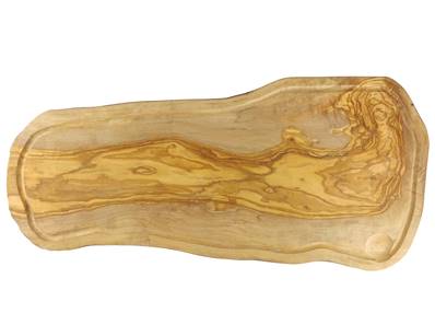 Planche à viande bois d'olivier rustique 60cm