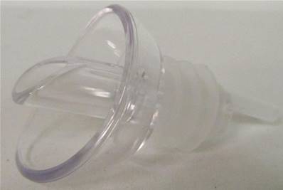 Bouchon verseur antigoutte plastique transparent