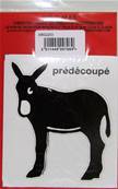 Sticker découpé âne noir