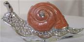 Escargot métal inox et strass PM