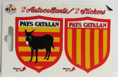 Sticker x2 blason pays Catalan