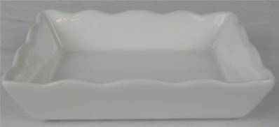 Coupelle rectangulaire porcelaine blanche