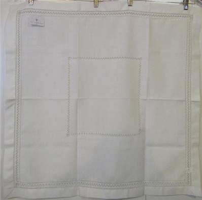 Nappe 85x85 jours polyester blanc