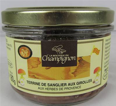 Terrine de sanglier aux girolles