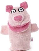 Gant de toilette fantaisie cochon rose