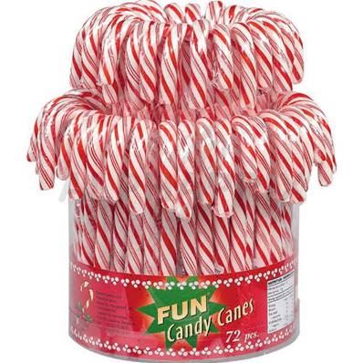 Candy canes rouges et blanches