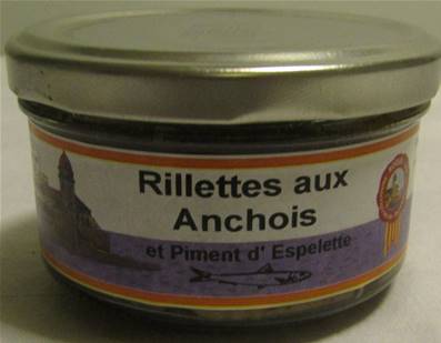Rillettes d'anchois piment d'Espelette