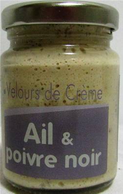 Velours de crème ail et poivre noir