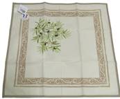 Serviette imprimé olives beige