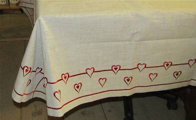 Nappe 150x250 coeur à coeur