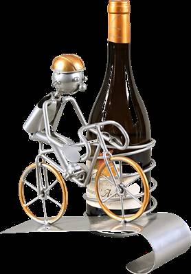 Cycliste grimpeur bicolore support de bouteille métal