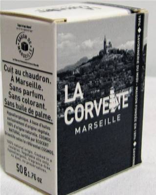 Savonnette Marseille galet 50gr olive boite carton