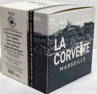 Savon Marseille cube 500gr boite carton