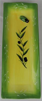 Repose cuillère Oléa vert et jaune