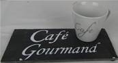 Tasse avec plateau ardoise