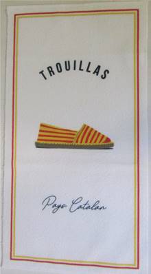 Lavette 21x41 espadrilles fond blanc Trouillas