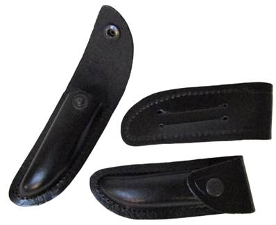 Etui pour couteau noir 12cm croute de cuir