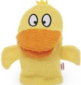 Gant de toilette fantaisie Canard jaune