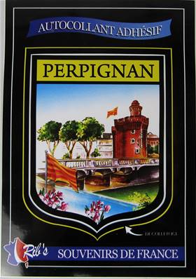 Sticker blason paysage Perpignan