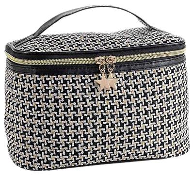 Petit Vanity en tissu pied de poule noir