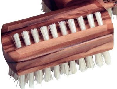 Brosse à ongles grande bois d'olivier