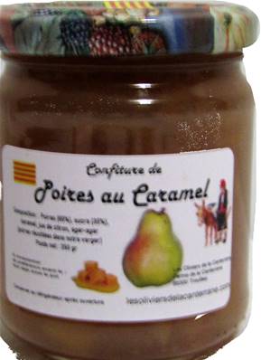 Confiture poire/caramel 250gr