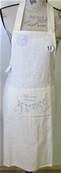 Tablier lin Jour de lessive blanc