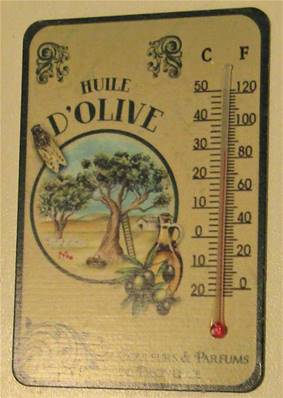 Magnet plaque thermomètre Huile d'olive