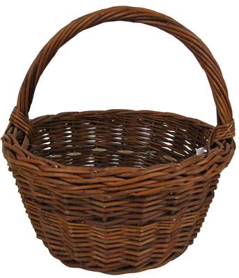 Panier artisanal osier brut PM