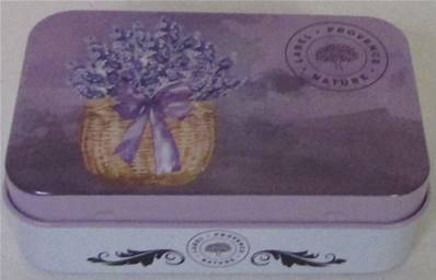 Boite à savon panier de lavande violet