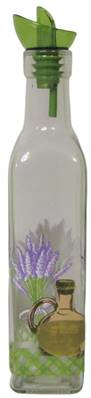 Bouteille huilier verre décor lavande 275ml