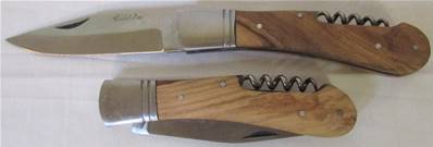 Couteau pliant bois d'olivier ref 7276