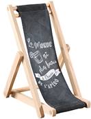 Support de bouteille chaise longue "le monde est plus beau à l'heure de l apéro"
