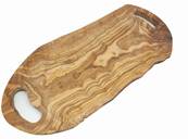 Plateau de service bois d'olivier 58/60cm