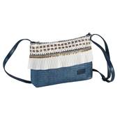 Sac à bandoulière marine/or 30x5x20