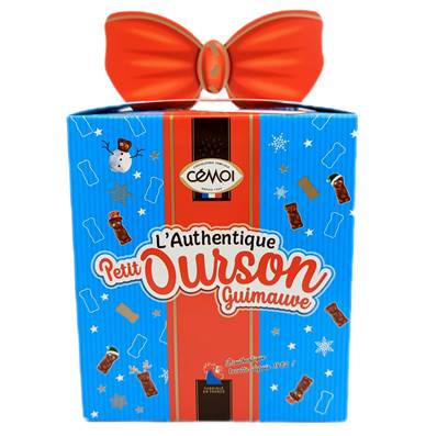 Petit ourson guimauve boite carton l'authentique chocolat au lait 304g