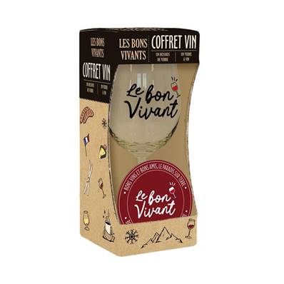 Verre Coffret Vin "Le Bon Vivant"