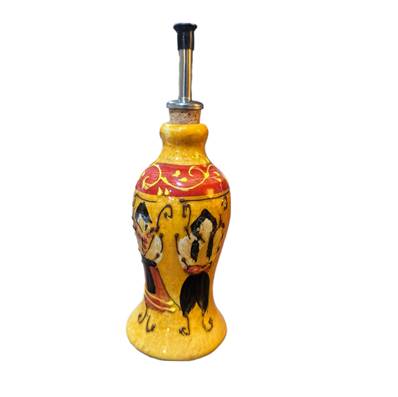 Bouteille huile vinaigre Ceramique danseur