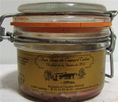 Foie gras de canard entier 120gr