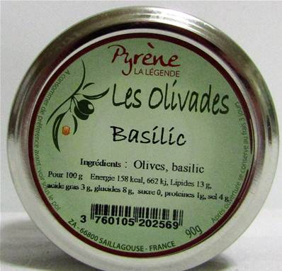 Olivade noire basilic