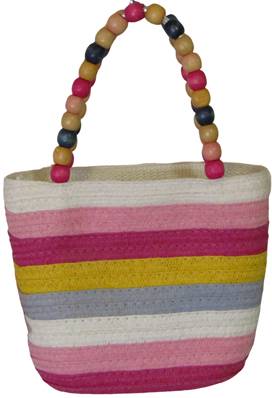 Panier Candice perles bois clair