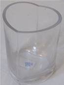 Vase verre forme coeur