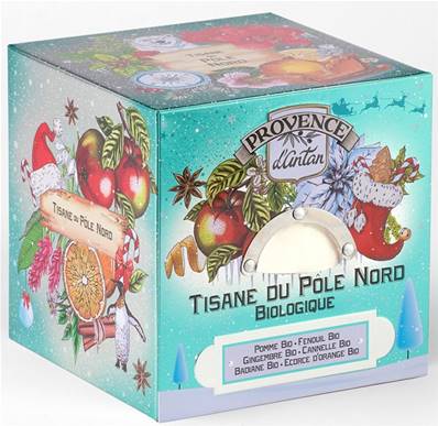Tisane du Pôle Nord BIO 24 sachets boite métal Provence d'antan