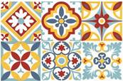 SET DE TABLE CARREAUX CIMENT COLORES