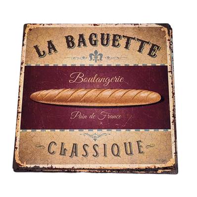 Plaque alu 19x19cm baguette