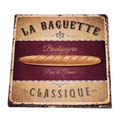 Plaque alu 19x19cm baguette