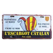 Plaque métal l'escargot catalan